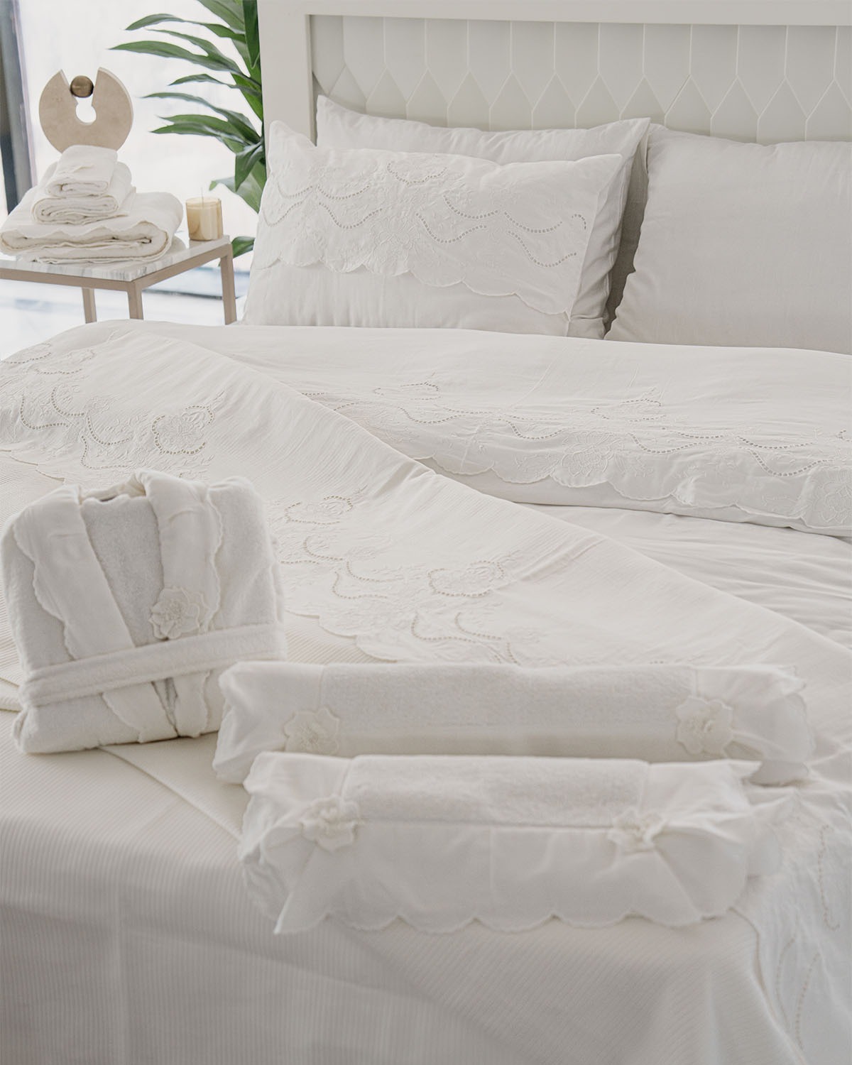 Hanzade 7 Parça Nevresim + Pike Set