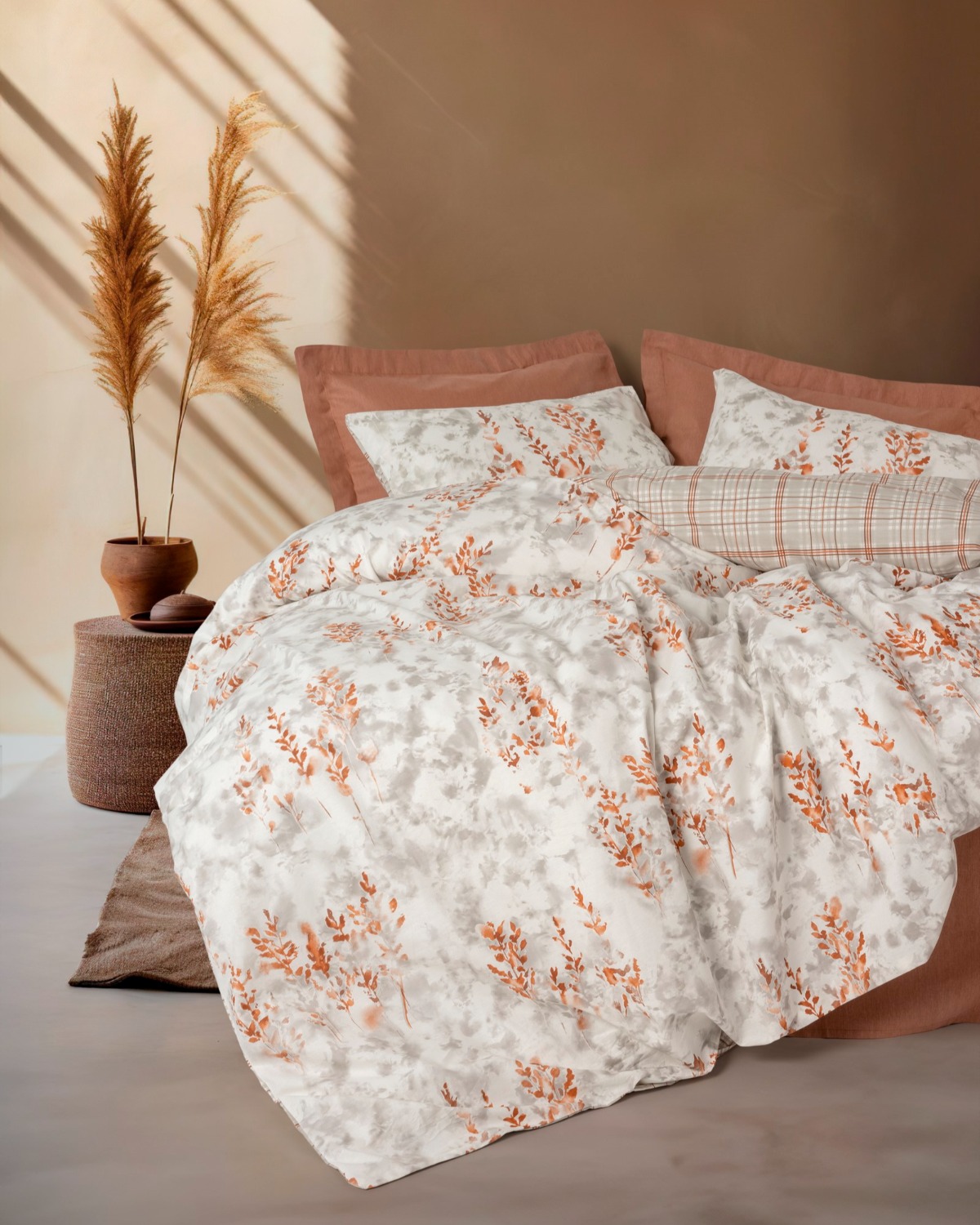 Cotton Box Tek Kişilik Nevresim Takımı Lamina Tarçın