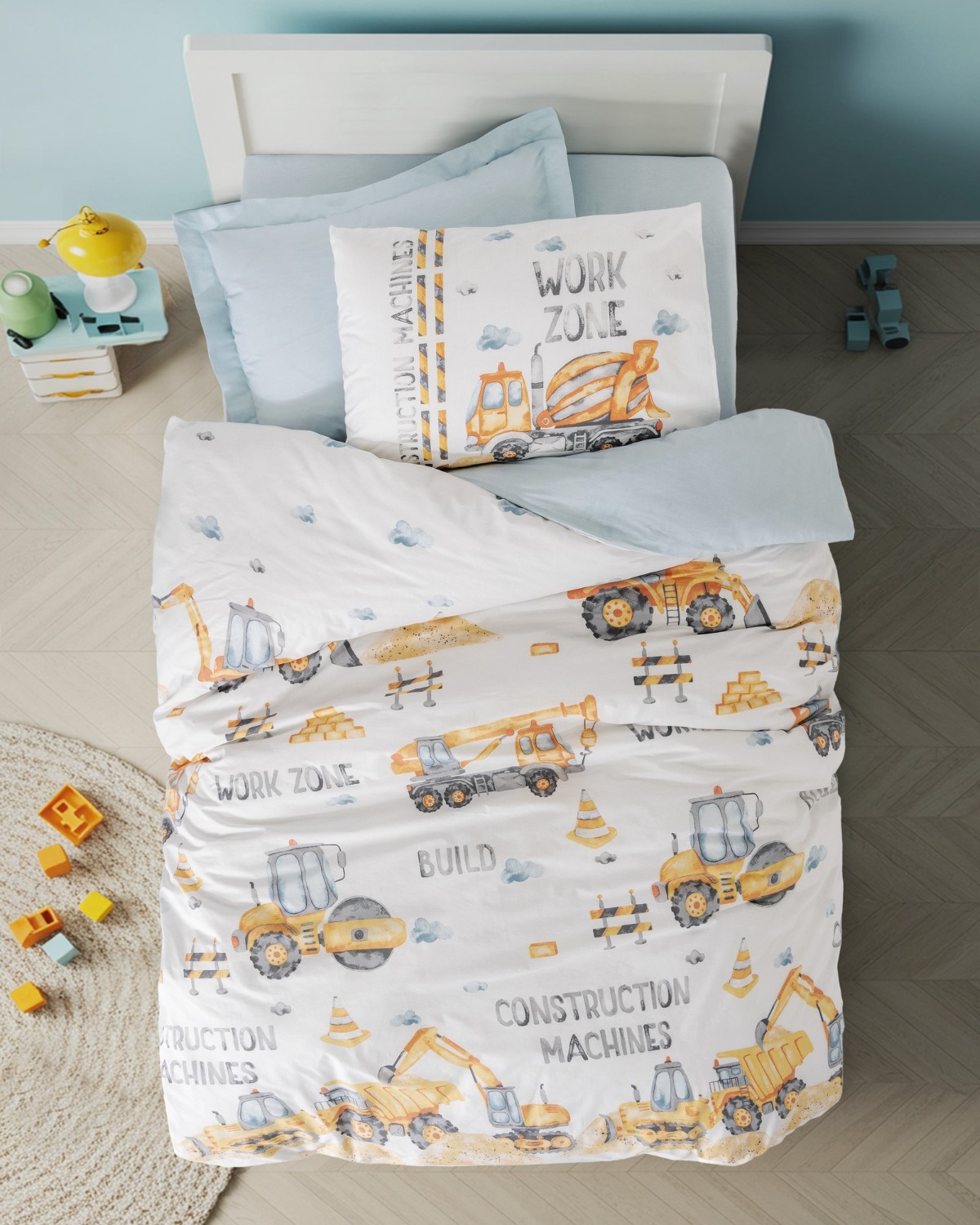 Cotton Box Junior Tek Kişilik Nevresim Takımı Buildo Mavi
