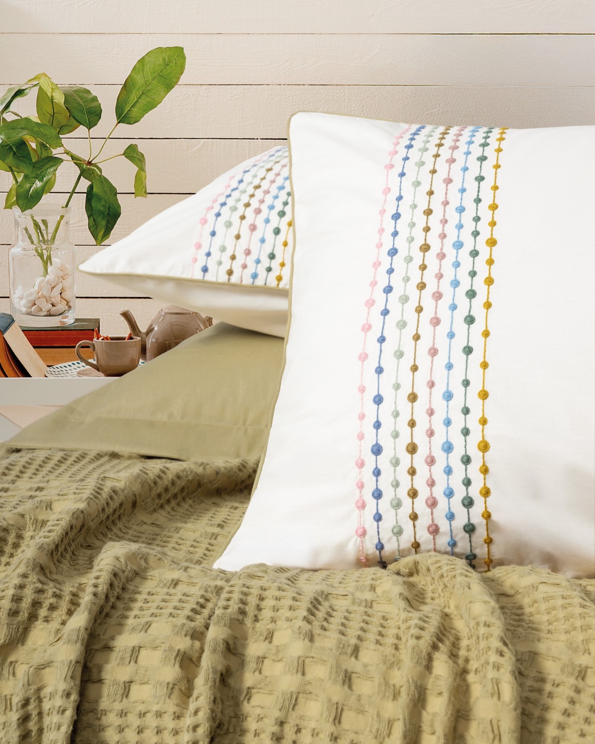Cotton Box Aura Çift Kişilik Pike Takımı Pebble Hardal
