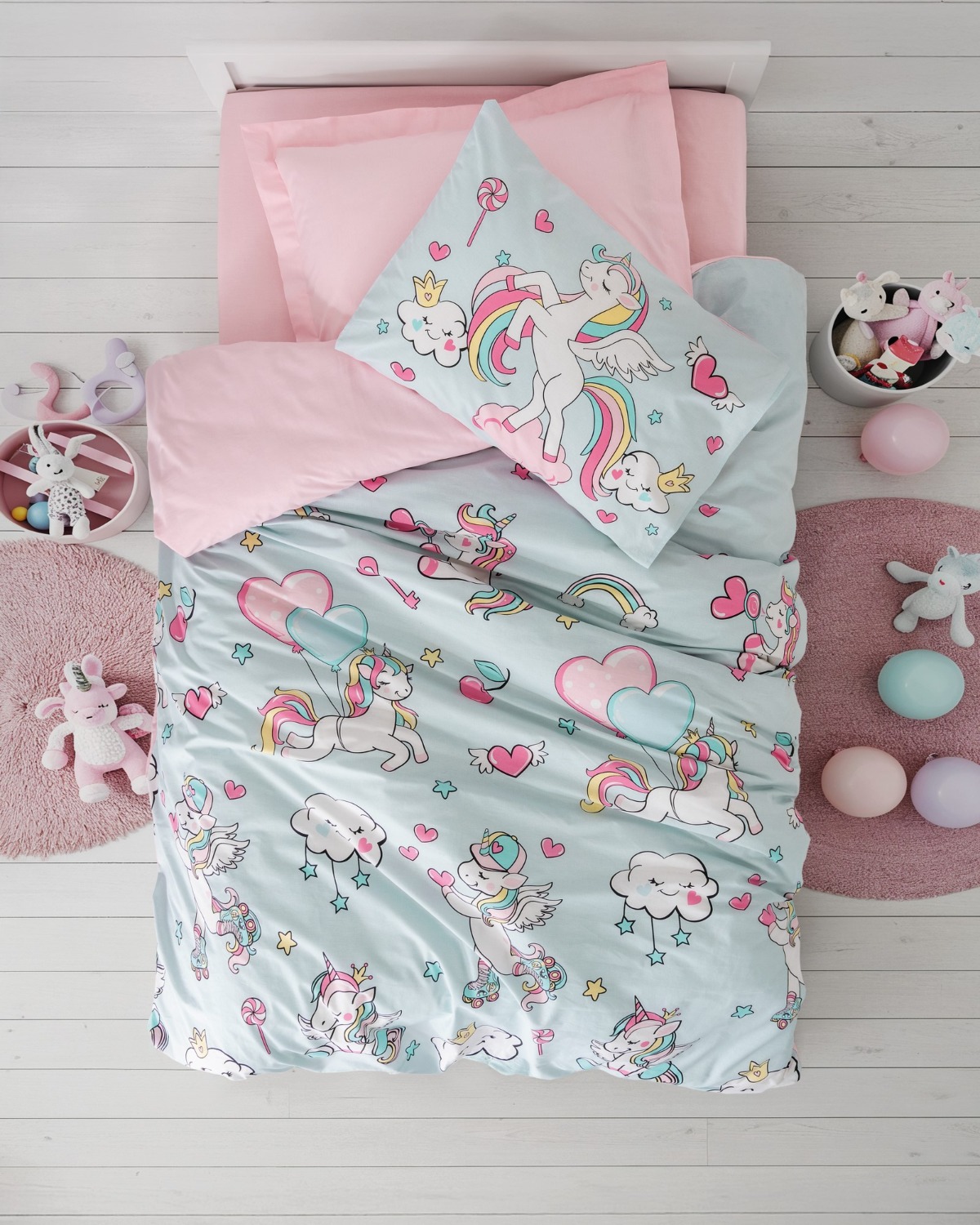Cotton Box Junior Tek Kişilik Nevresim Takımı Twinka Pembe