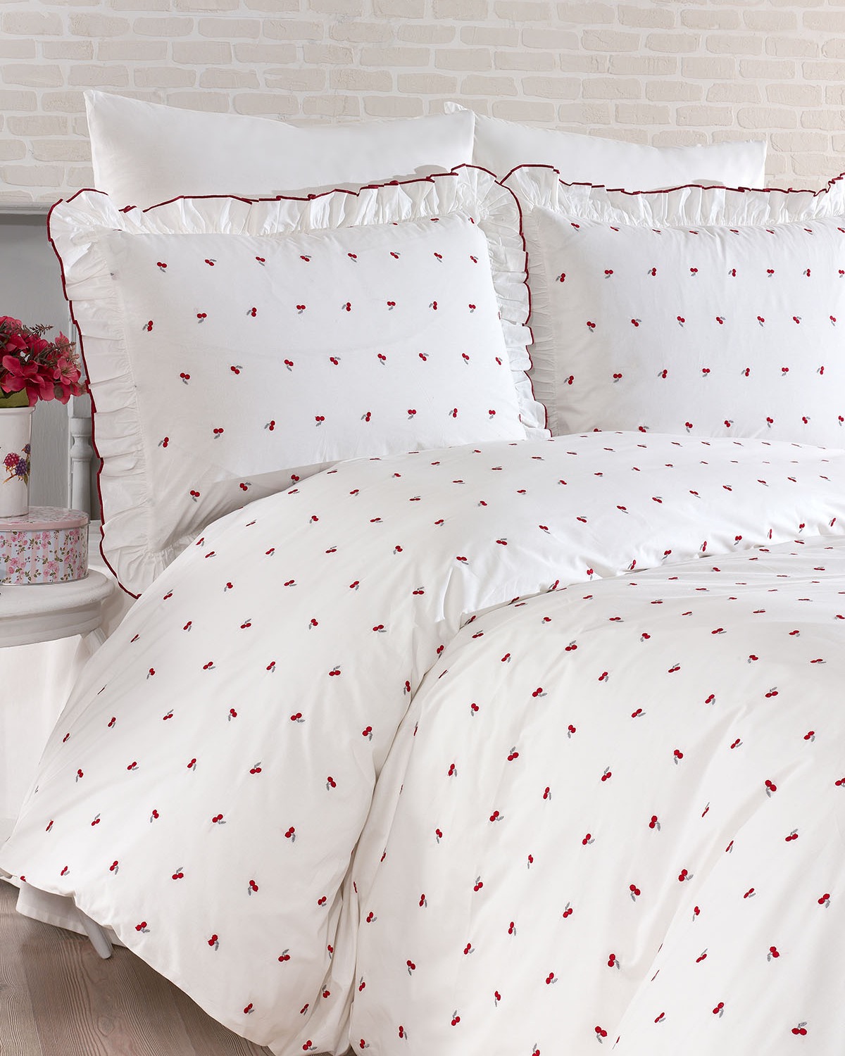 Cherry %100 Pamuk 6 Parça Nevresim Takımı