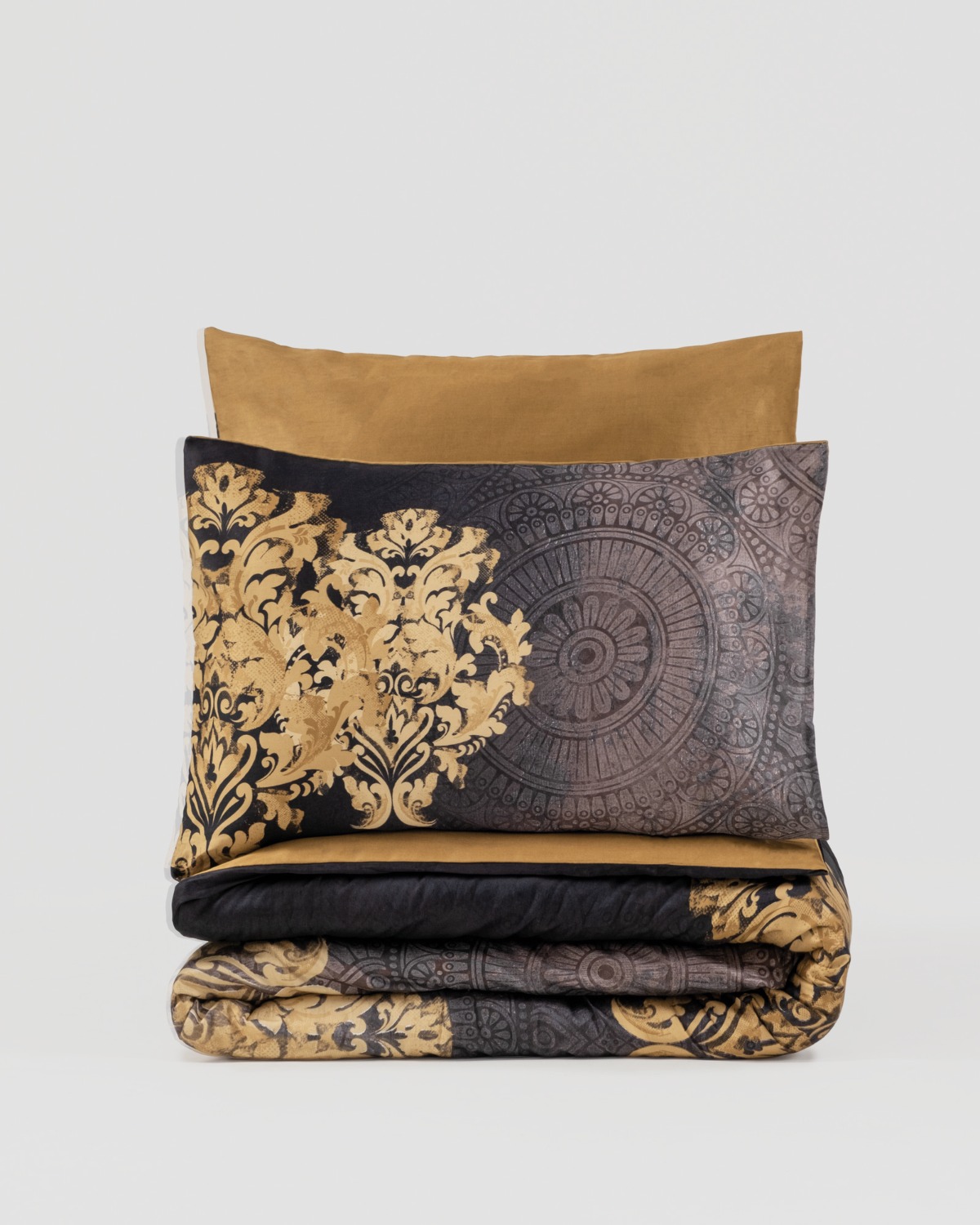 Cotton Box Folk Saten Çift Kişilik Nevresim Takımı Jadira Bej