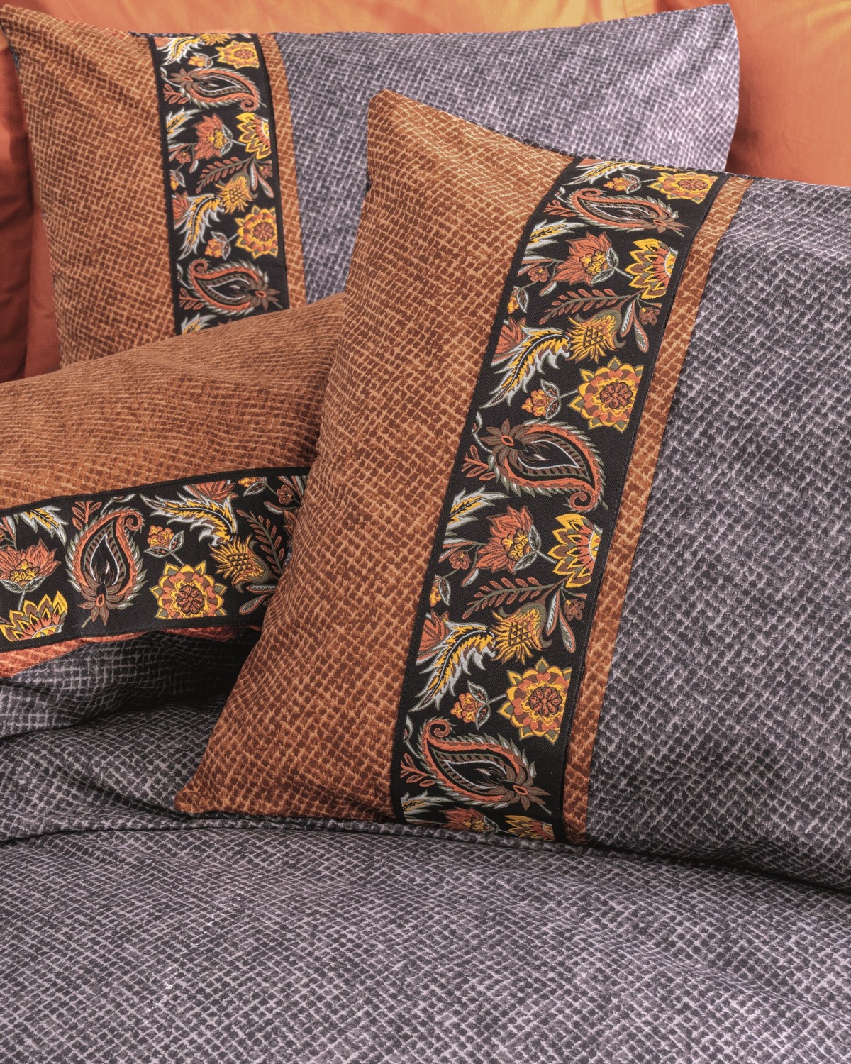 Cotton Box Folk Art Çift Kişilik Nevresim Takımı Dalila Tarçın