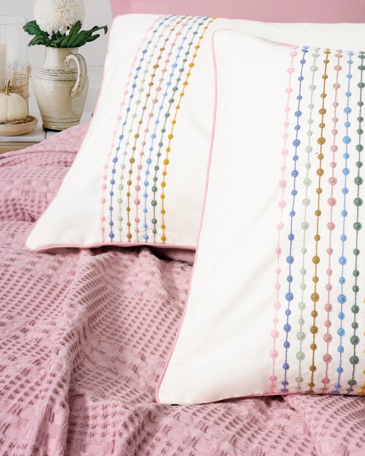 Cotton Box Aura Çift Kişilik Pike Takımı Pebble Pembe