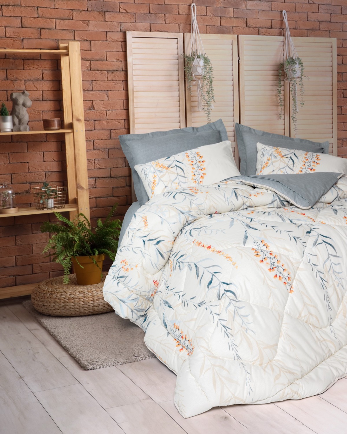 Cotton Box Çift Kişilik Uyku Seti Hiedra Indigo