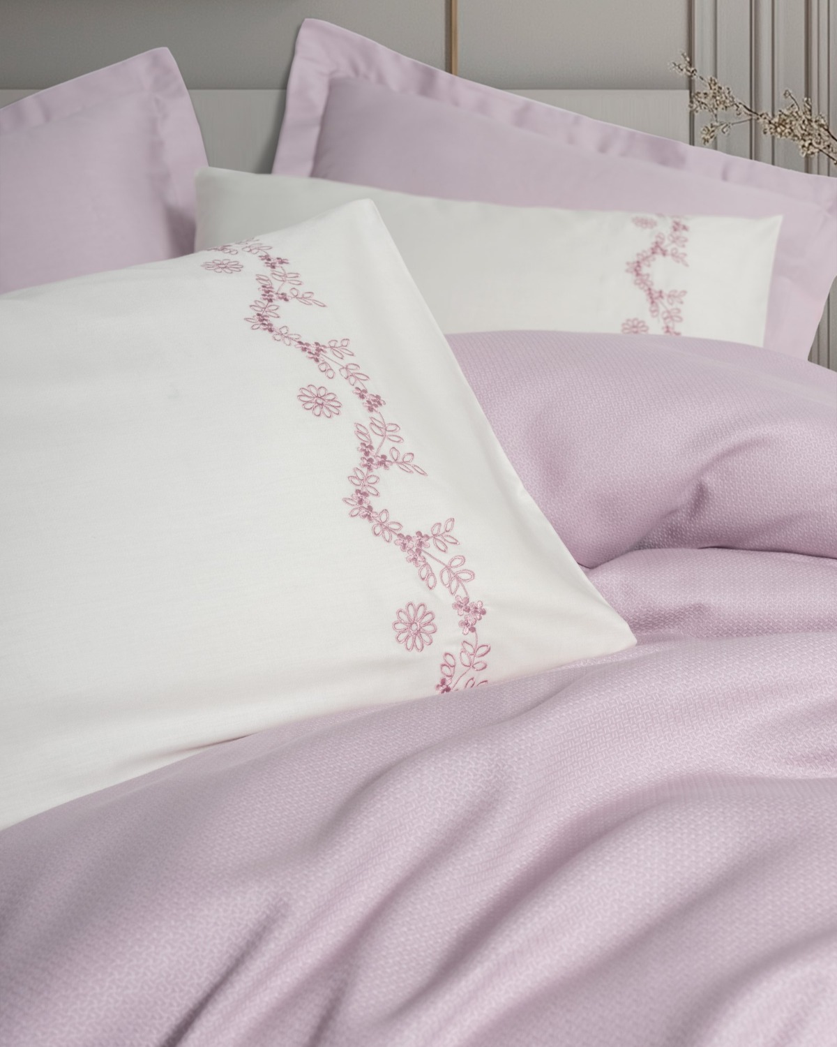 Cotton Box Serenity Bambu Çift Kişilik Pike Takımı Vaila Lila