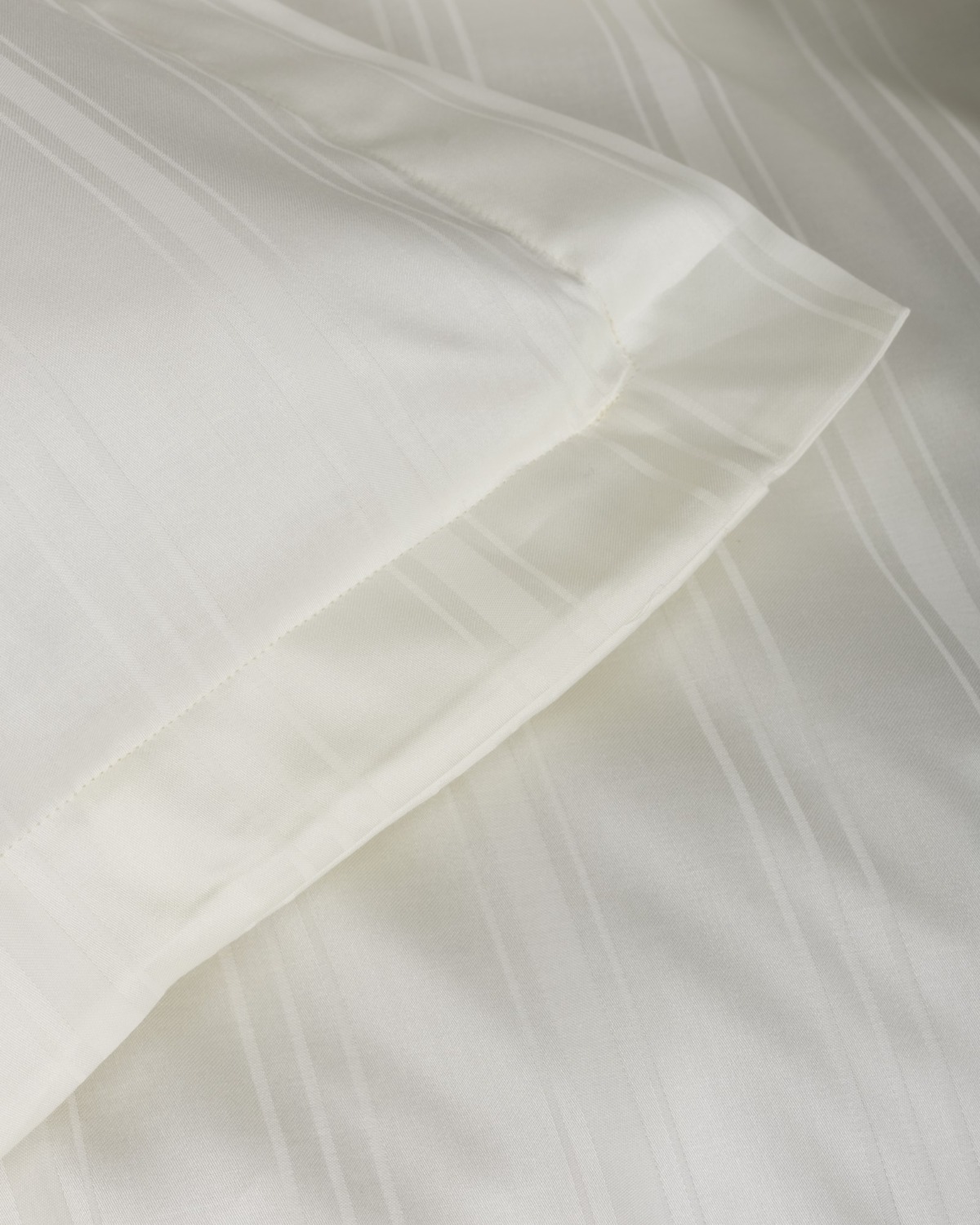Cotton Box Smart Bambu Saten Çift Kişilik Nevresim Takımı Stripe Ekru