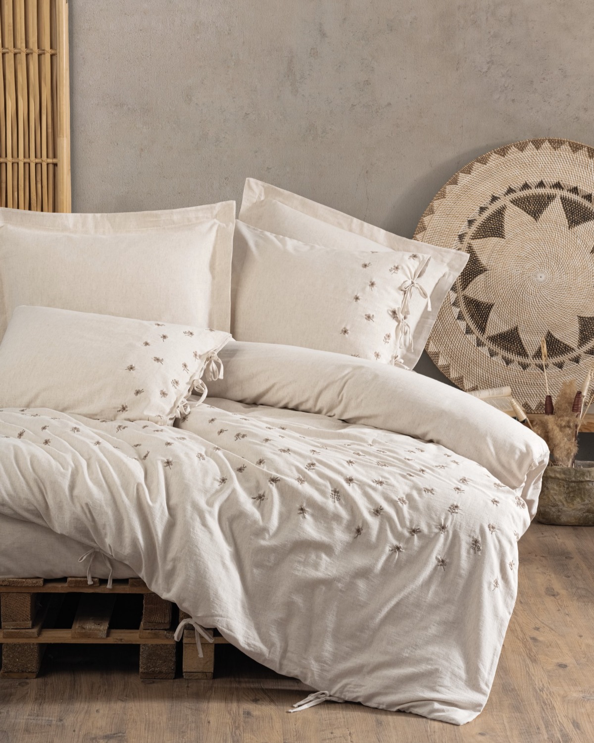 Cotton Box Cotton Keten Çift Kişilik Nevresim Takımı Arie