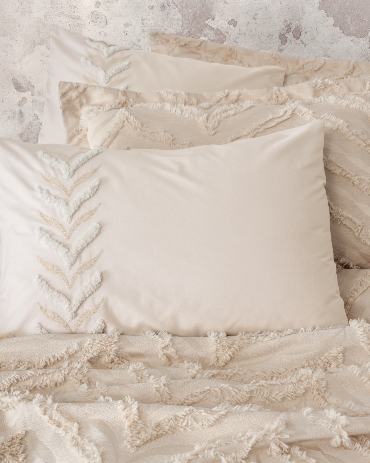 Cotton Box Limi Çift Kişilik Yatak Örtülü Nevresim Takımı Crimp Bej