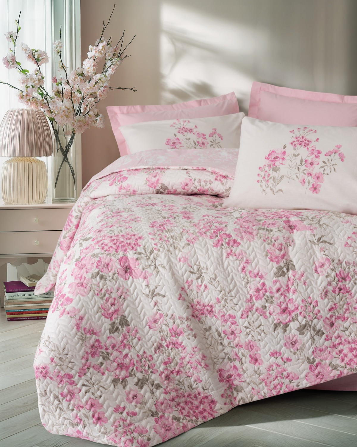 Cotton Box Tek Kişilik Complete Set Floren Pembe