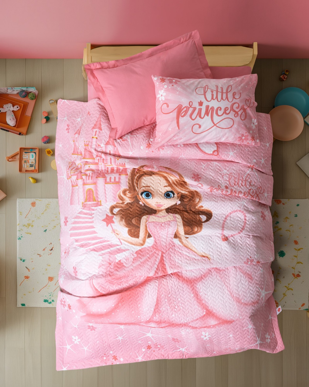 Cotton Box Junior Tek Kişilik Complete Set Gimbiya Pembe