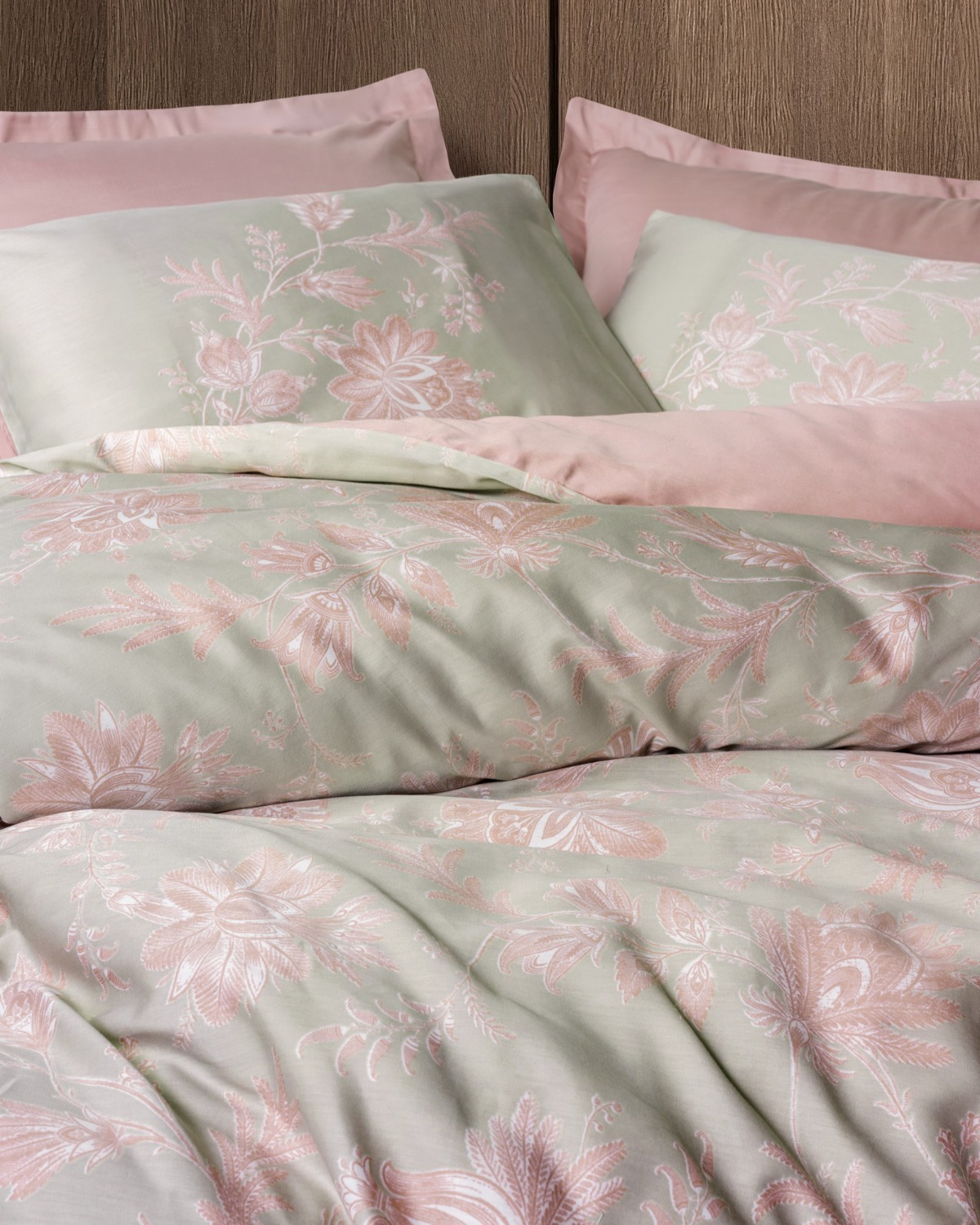 Cotton Box Saten Çift Kişilik Nevresim Takımı Betula Pudra