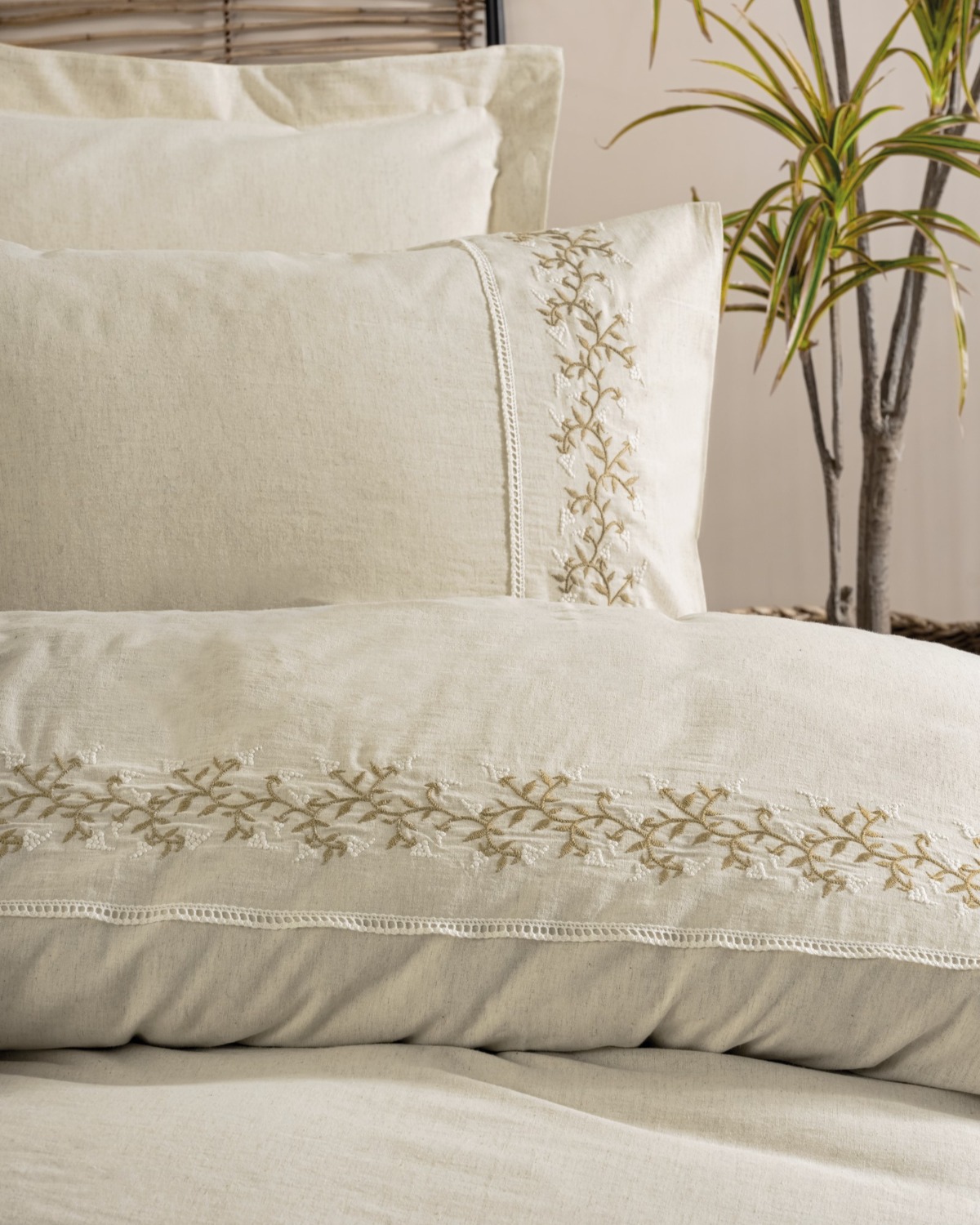 Cotton Box Cotton Keten Çift Kişilik Nevresim Takımı Darian