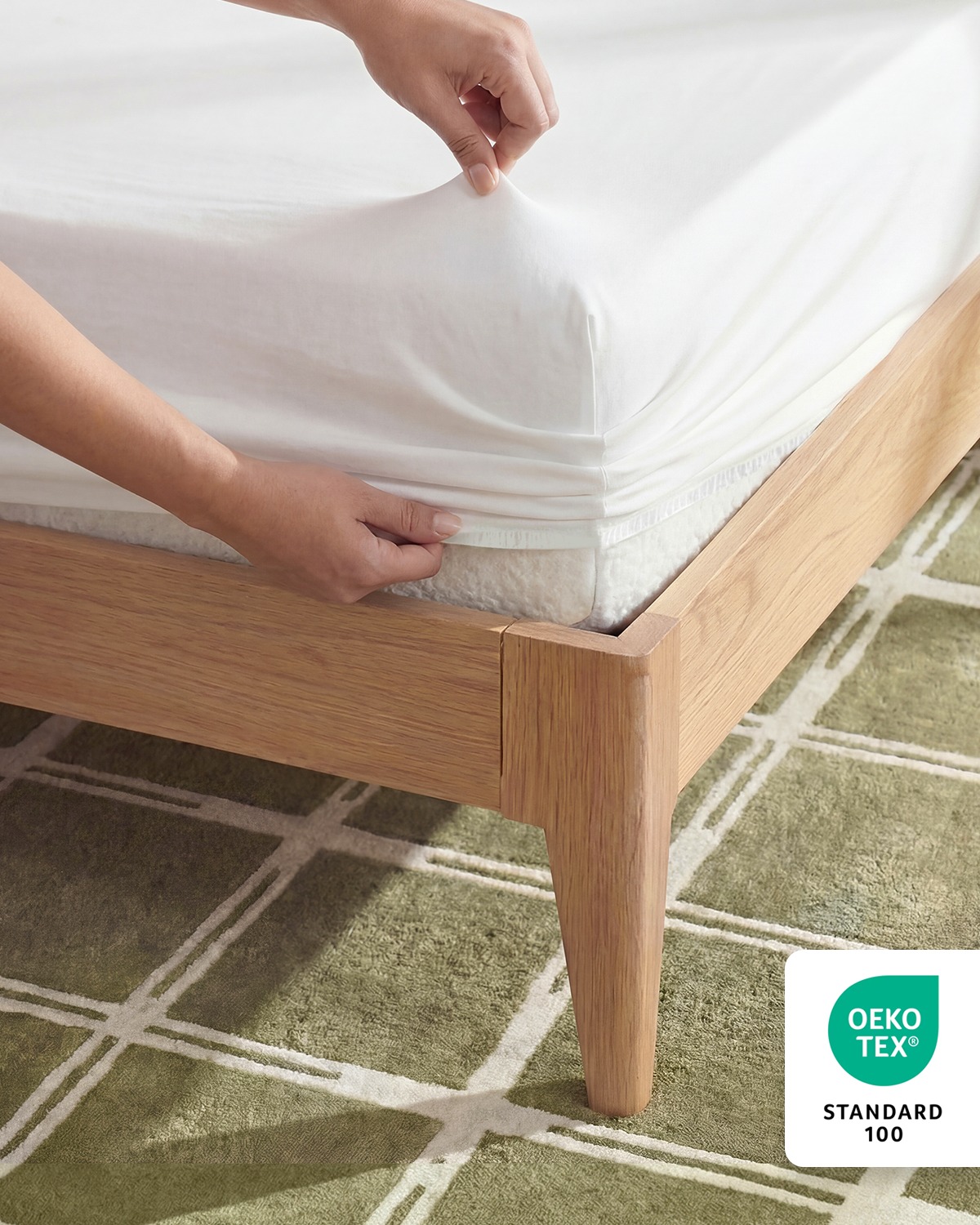 100% Cotton Single Jersey Fitted Sheet