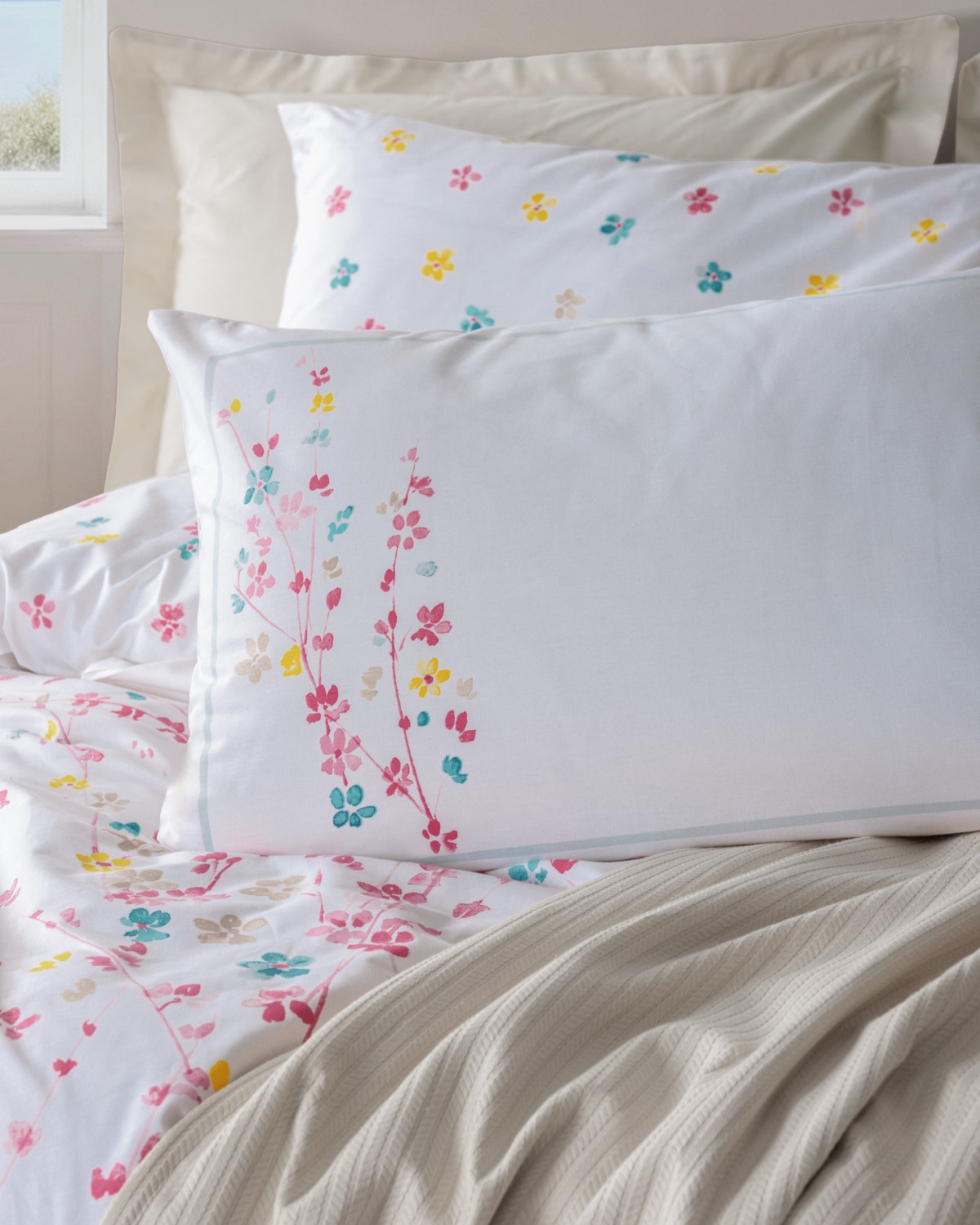 Cotton Box Vivid Çift Kişilik Pikeli Nevresim Takımı Flare Bej